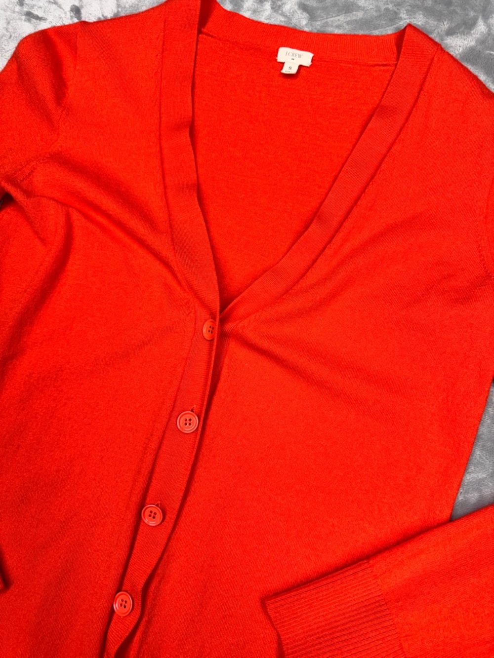J. Crew 100% Merino Wool Red Women's Cardigan - Picture 2 of 9